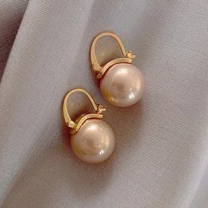 Classic Champagne Pearl Pearlcore Drop Earrings NEW